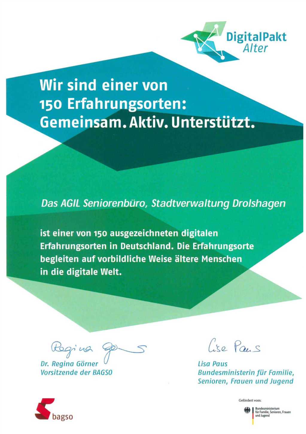 Urkunde durch Anklicken vergrößern